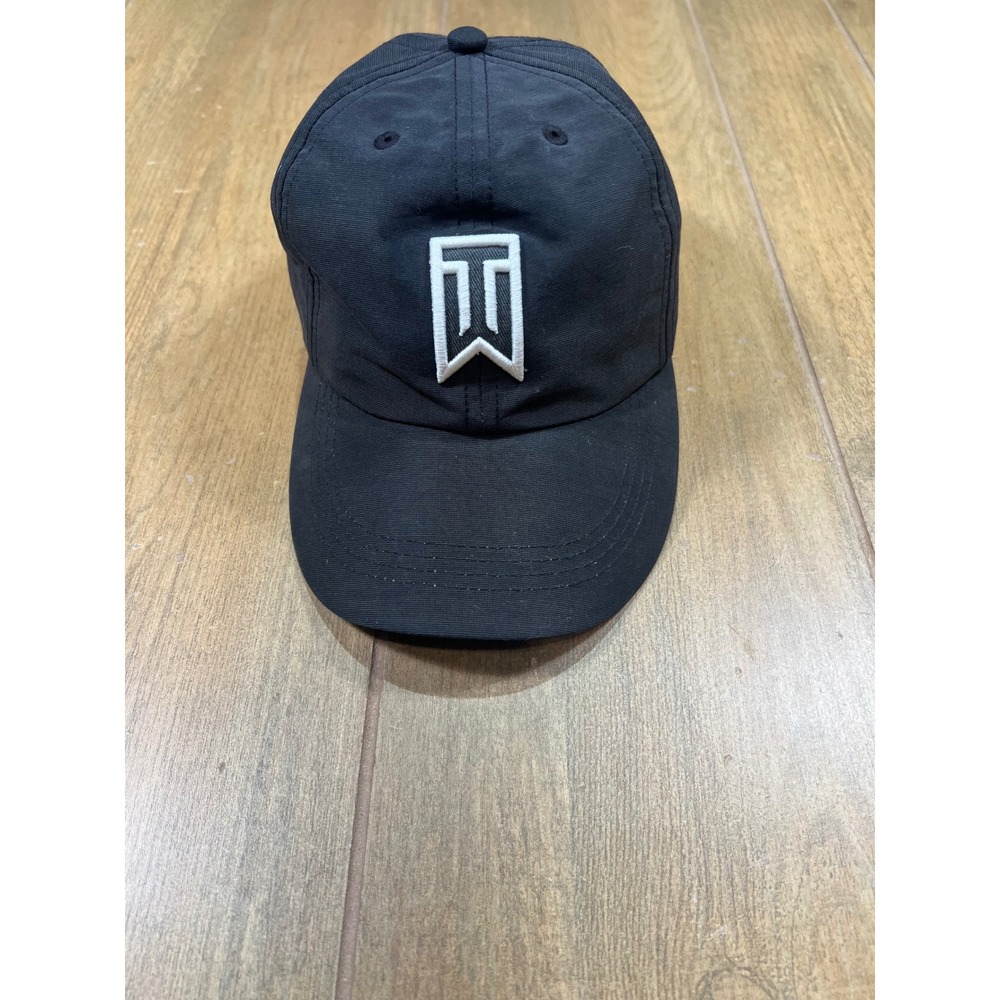 Vintage Nike Tiger Woods Collection Golf Hat Black TW Logo Adjustable Cap 010